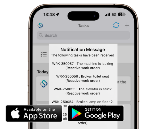 Spacewell Asset App landing page