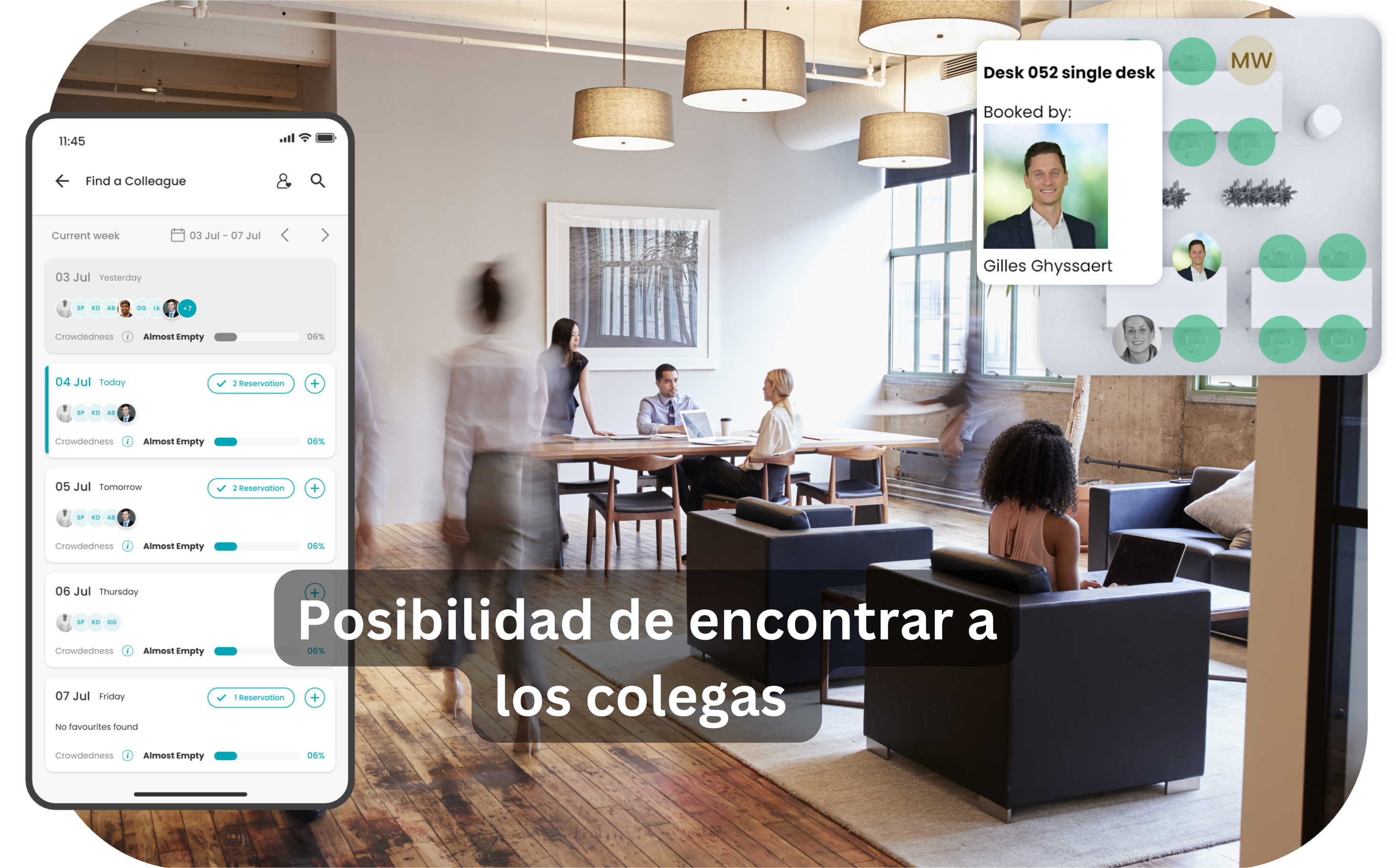 Posibilidad de encontrar a los colegas